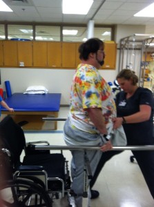 Standing in parallel bars