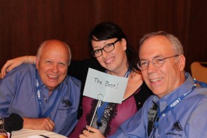 Amanda Blackburn, Dennis Fletcher and Chris Smith enjoying the OCEAN Dinner on Thursday night