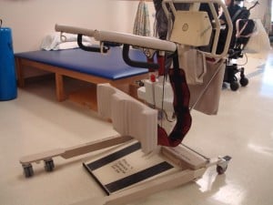 The E-Z Lift.  It does all the work of standing you up. (But made me dizzy)